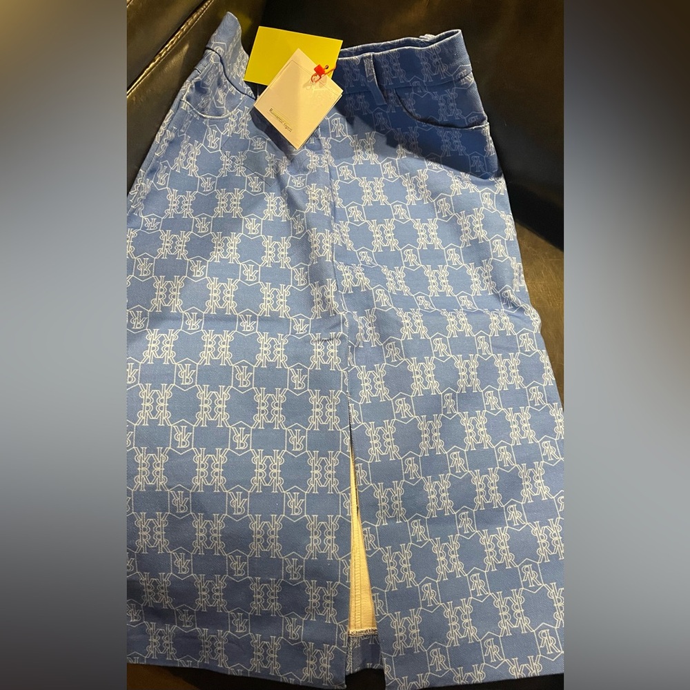 Romantic Tiger denim skirt NWT